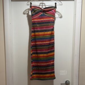 Multicolor Striped Women Dress